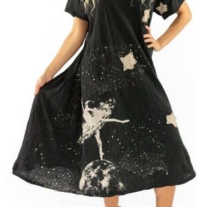 Magnolia Pearl Cosmic Ballerina T Dress w Handsewn Stars NEW w Tag